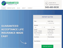 Tablet Screenshot of guaranteedissuelife.com